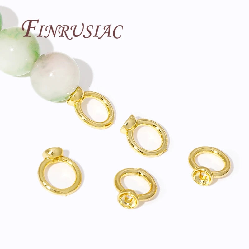 7.5mm 18K Gold Plated Brass End Cap | DIY Jewelry Connector Jewelry Finding P3