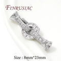 18K Gold Plated Bracelet Clasp | Pearl Lock Jewelry Connector Jewelry Clasp Finding P3 Rhodium Plated 2 pieces