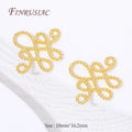 18K Gold Plated Chinese Knot Charm Connectors | DIY Jewelry Jewelry Charm Connectors P3 18K Gold Plated 6 pieces