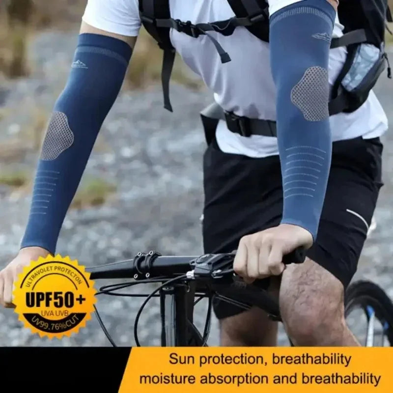 Ice Silk UPF 50+ Arm Sleeves – Cooling Sun Protection Cycling Cooling Arm Sleeves P3