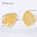 18K Gold Plated Filigree Bead Caps – Hollow Flower Cone Ends Jewelry Bead Caps P3 18K Real Gold Plated 3 pieces