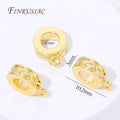 18K Gold Plated Bail Beads Charm Holder Spacer with Loop – 2/4/8 Pcs Jewelry Making Findings P3 18K Gold Plated 4 pieces