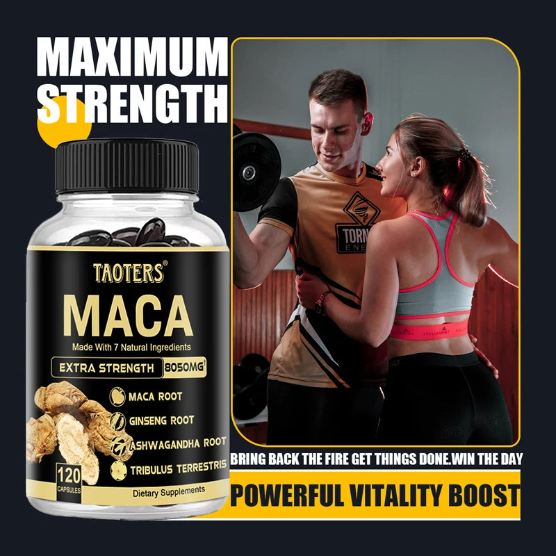 Black Maca Root Capsules – Energy, Stamina & Muscle Support Herbal Supplement P3