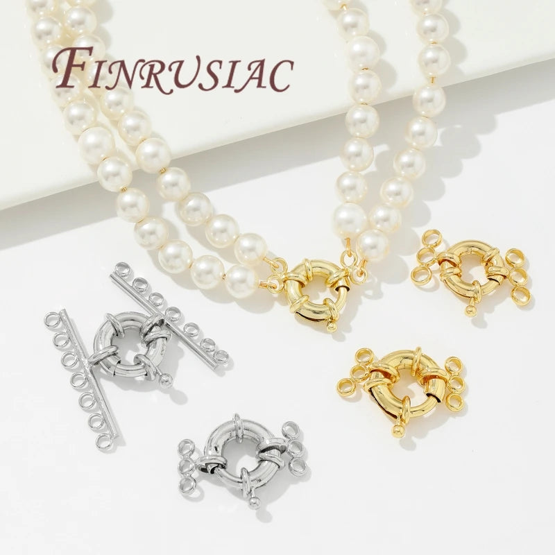 18K Gold Plated Round Spring Clasps – DIY Jewelry Findings Jewelry Findings P3