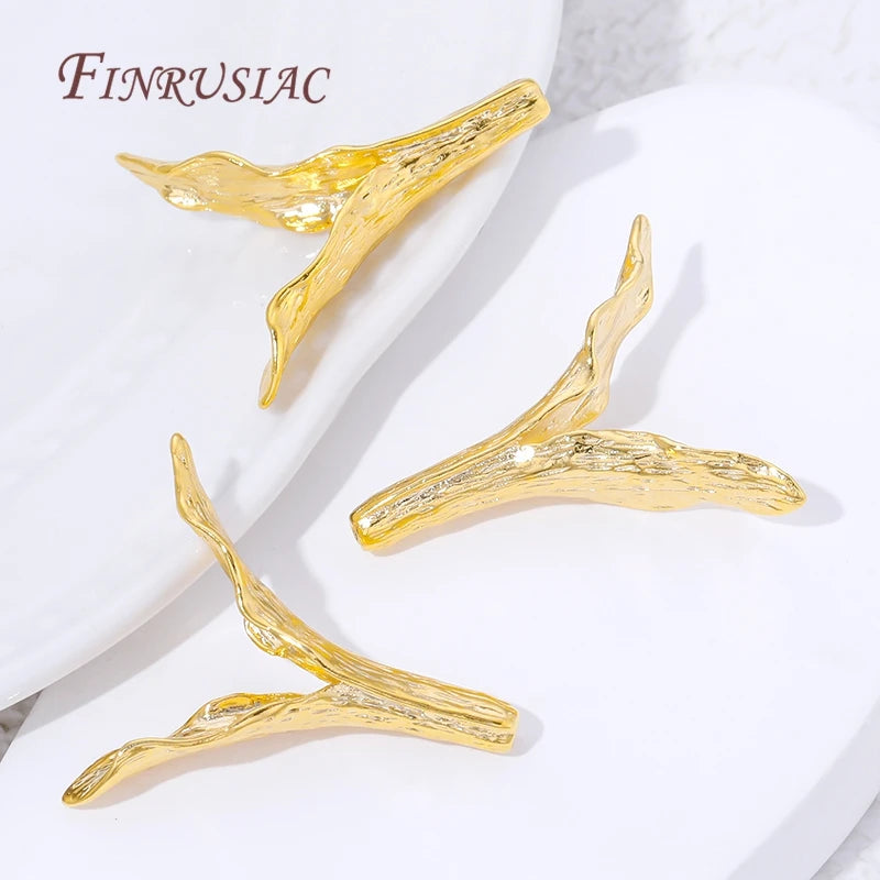 18K Gold Plated Twig Branch Bead Caps – DIY Jewelry Findings Jewelry Bead Caps P3