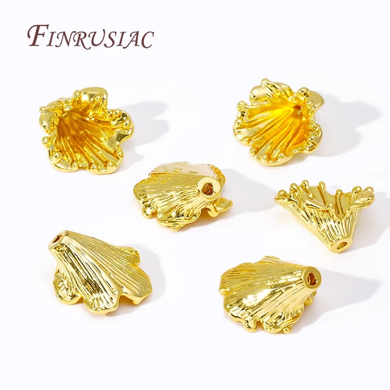 Morning Glory 18K Gold Plated Flower Bead Caps – DIY Jewelry Jewelry Bead Caps P3