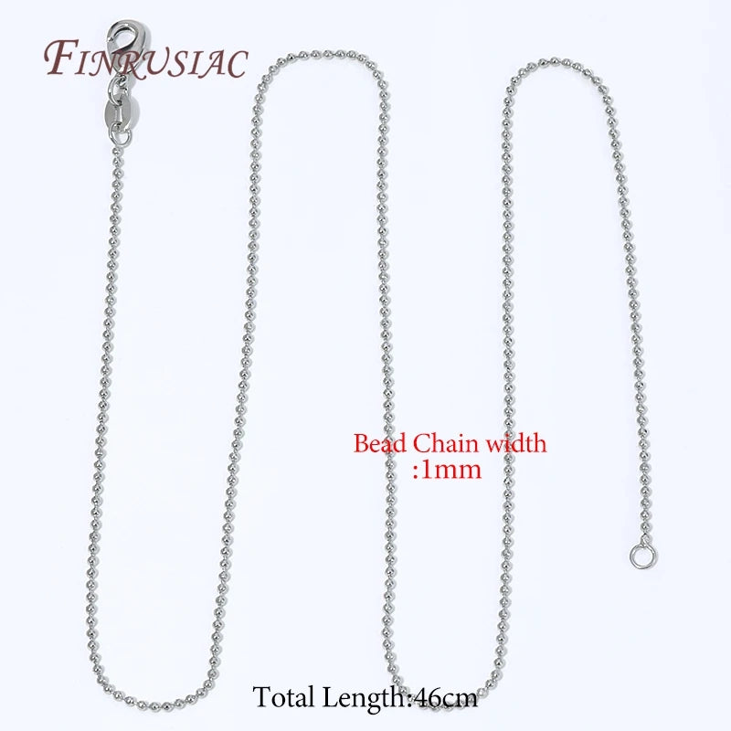 18K Gold Plated Necklace Chain Lobster Clasp – DIY Jewelry Jewelry Making Chain P3 Rhodium Plated 1 piece