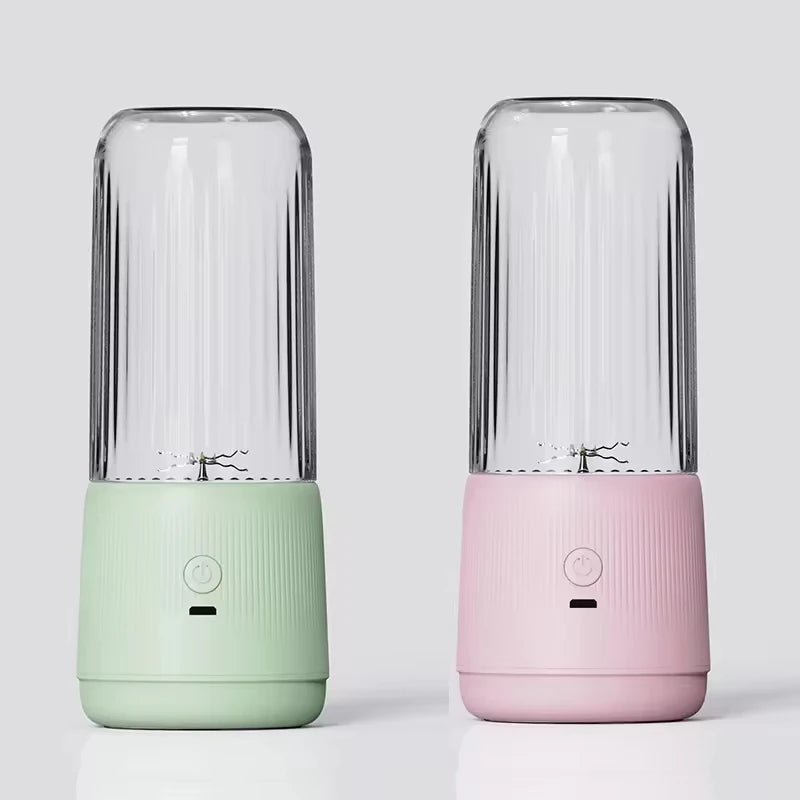 Portable USB Electric Juicer Cup – 6-Blade Rechargeable Blender Portable Juicer Blender P3 Pink