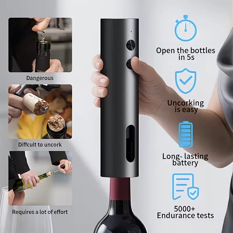 CLITON Rechargeable Electric Wine Opener Set with Foil Cutter Electric Wine Opener P3