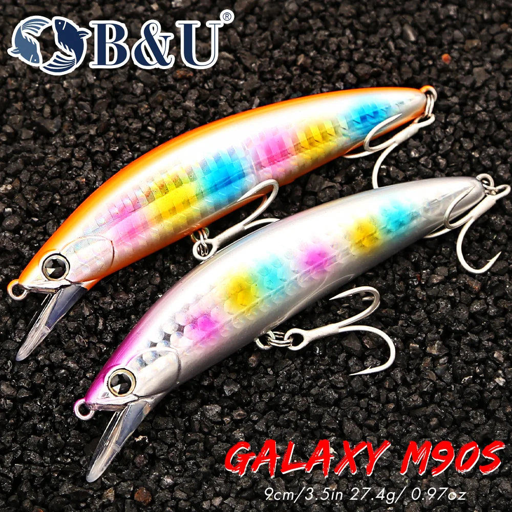 B&U 9cm Saltwater Sinking Minnow Lure | Sea Bass Hard Bait Saltwater Fishing Lure P3