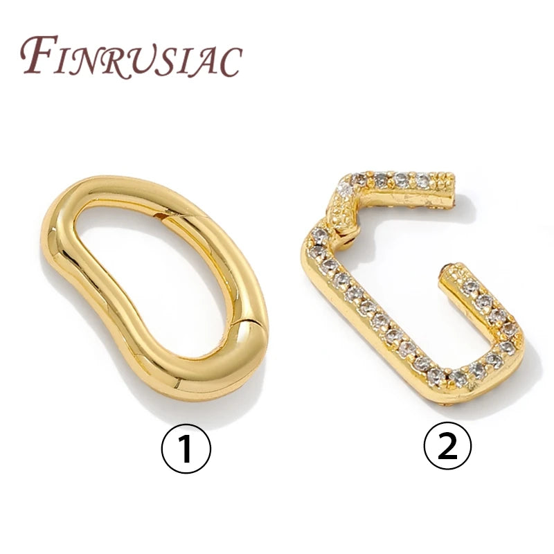 18K Gold Plated Spring Ring Clasps – Necklace & Bracelet Jewelry Clasps P3