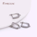 18K Gold Plated Zircon Earring Hook Clasps | DIY Jewelry Findings Earring Hook Findings P3 rhodium plated 3 pairs