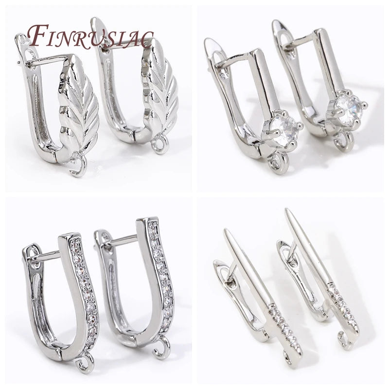 18K Gold Plated Earring Clasps DIY Earwire Fastener Findings Earring Clasps Findings P3