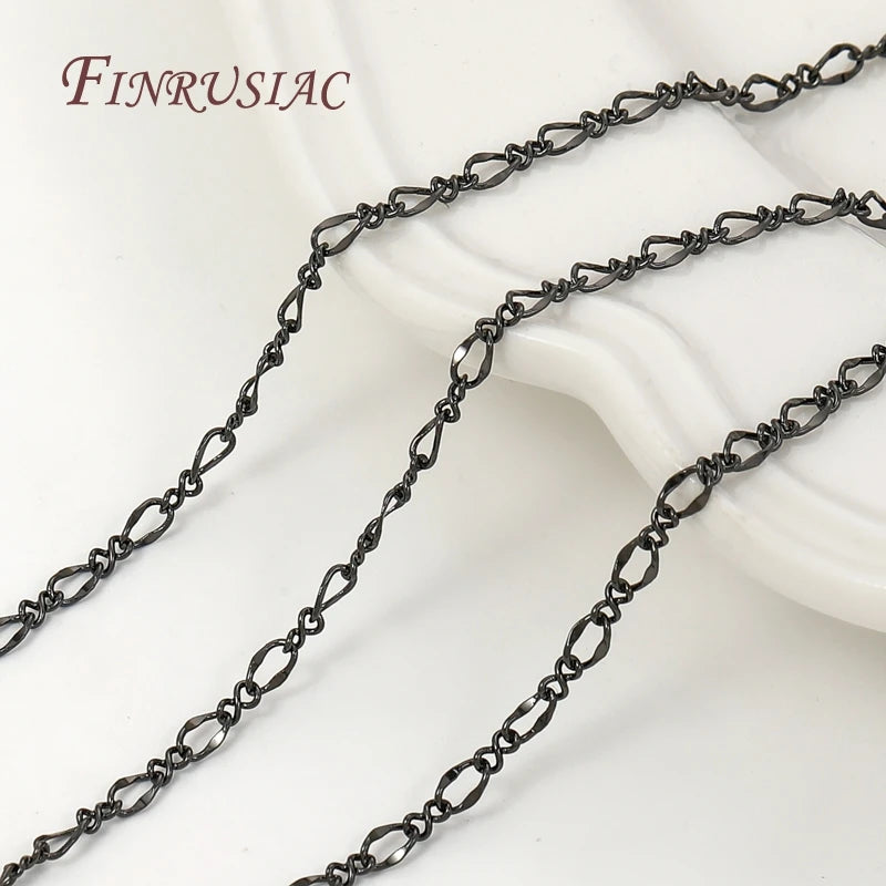 Black Brass Decorative Chain for DIY Jewelry Making – 2.8mm Jewelry Making Chain P3