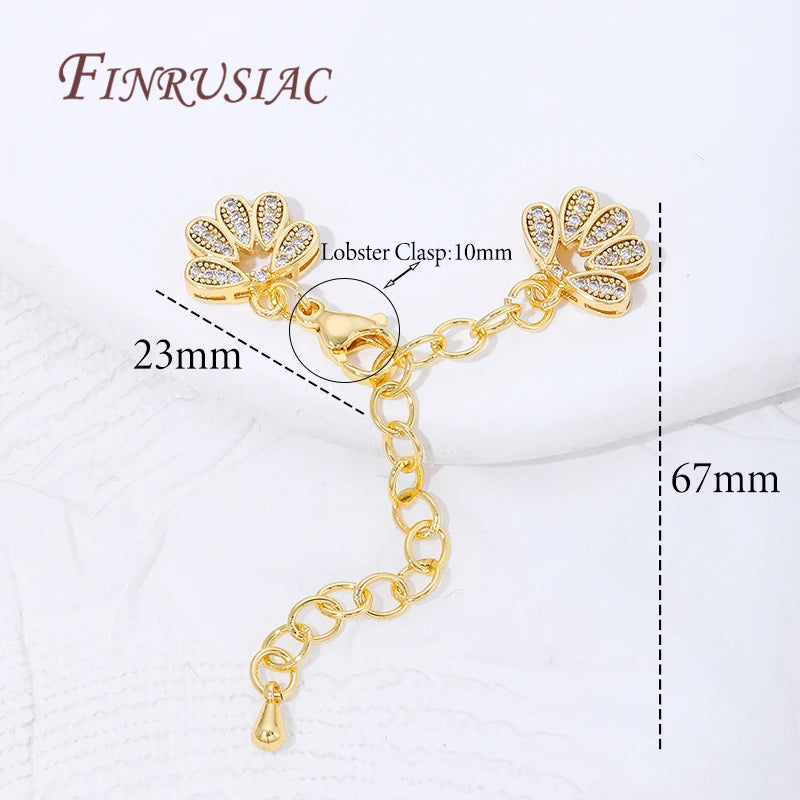 18K Gold Plated Extension Chains with Lobster Clasps | 1–3 Pcs Jewelry Making Finding P3 18K Gold Plated 1 piece