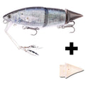 B&U 10cm Jointed Glide Swimbait – S-Curve Hard Lure Bass Pike Jointed Swimbait Lure P3 black blue 10cm-20.4g