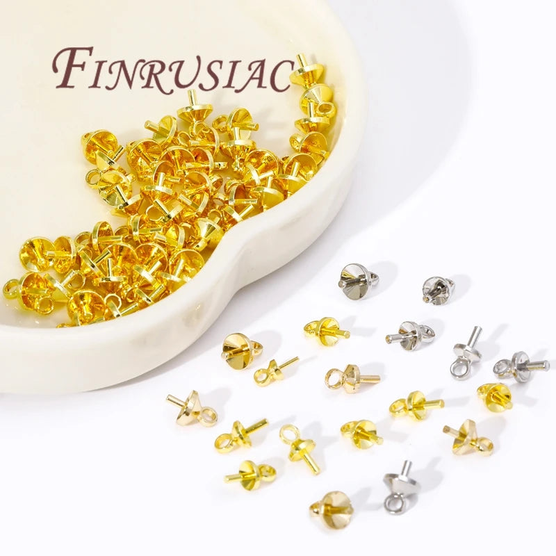 18K Gold Plated Screw Eye Pins & Bail Connectors – DIY Jewelry Jewelry Findings P3