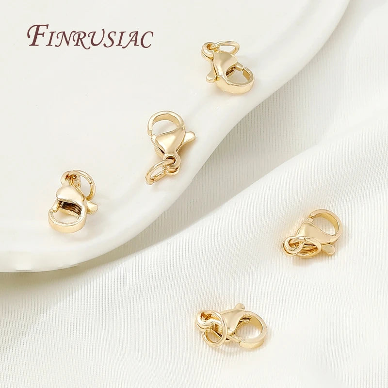 Gold Plated 10mm Lobster Clasps – DIY Bracelet Jewelry Findings Jewelry Clasps P3