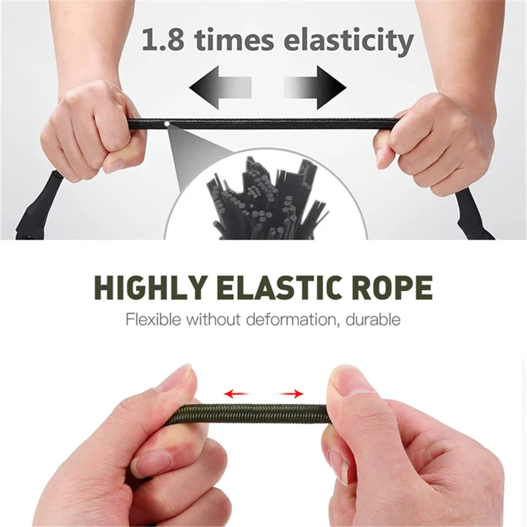 Elastic Bungee Cord with Carabiner | Camping Luggage Binding Bungee Cord Carabiner P3
