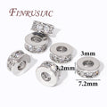 18K Gold Plated Zircon Round Spacer Beads | DIY Jewelry Making Jewelry Spacer Beads P3 Rhodium Plated 8pcs