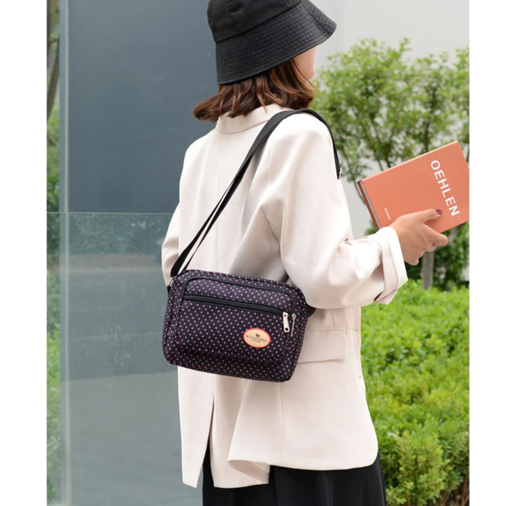 Unisex Nylon Shoulder Messenger Bag – Casual Solid Satchel Messenger Bag P3