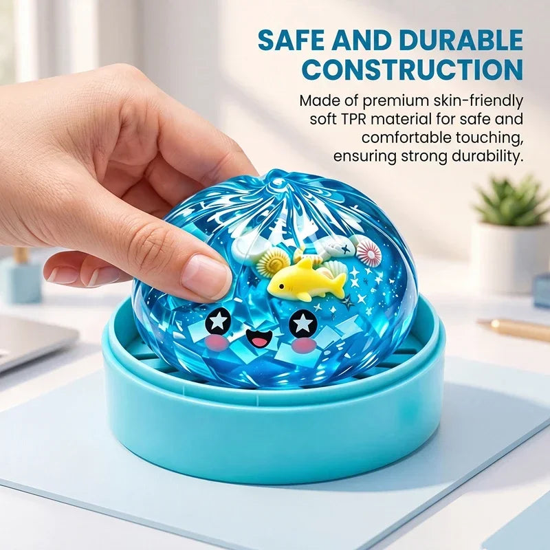 Glitter Mud Squeeze Toy – Marine Shell Steamed Bun Sensory Fun Sensory Squeeze Toy P3
