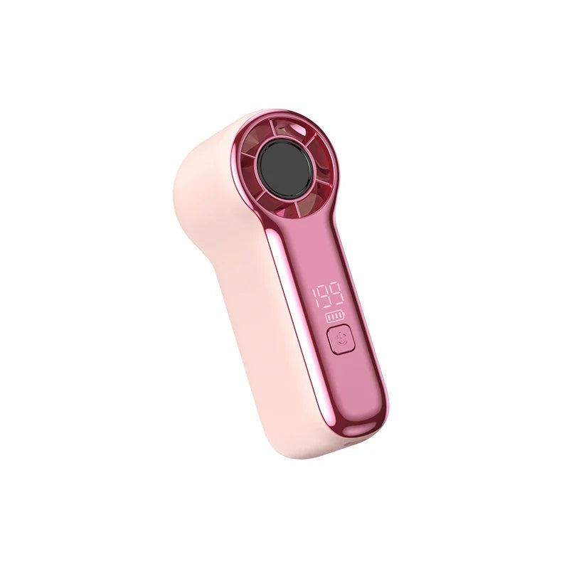 Mini Handheld Turbo Fan – 199 Speeds, LED Display, USB-C Handheld Portable Fan P3