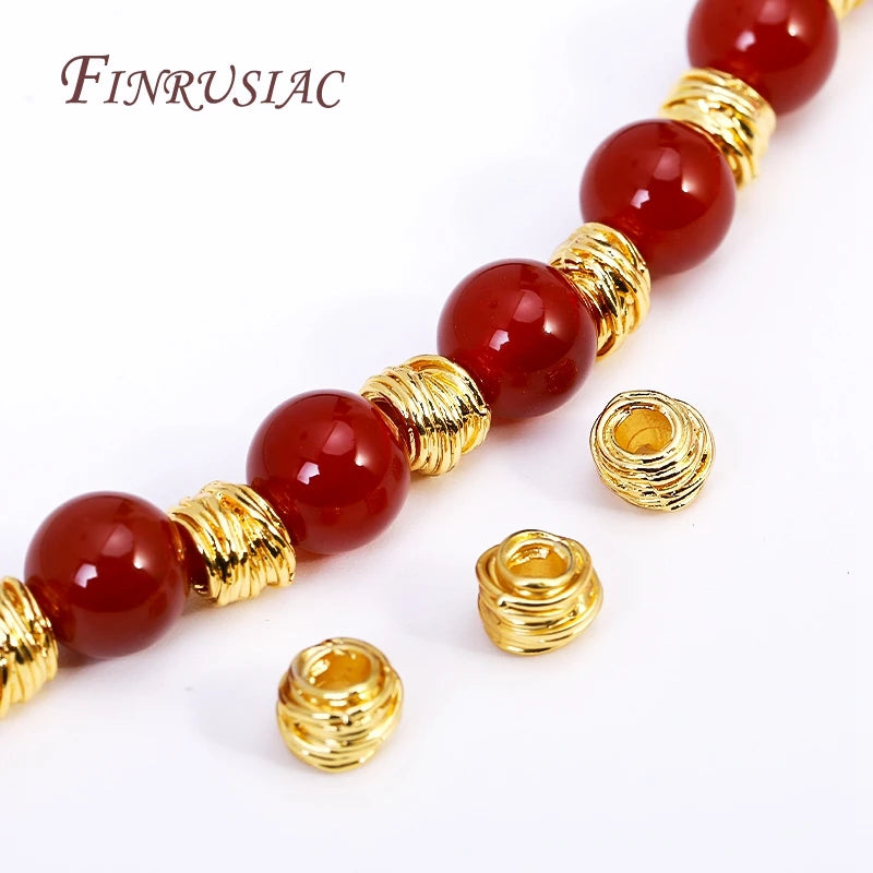18K Gold Plated Spacer Beads – DIY Jewelry Making Round Beads Jewelry Making Beads P3