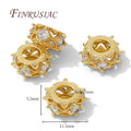 18K Gold Plated Zircon Round Spacer Beads – DIY Jewelry Making Jewelry Spacer Beads P3 18K Gold Plated 2 pieces