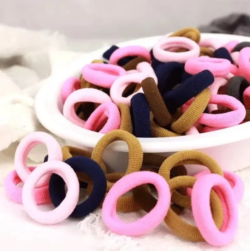 200PCS Colorful Nylon Elastic Hair Ties for Girls | Ponytail Bands Elastic Hair Ties P3