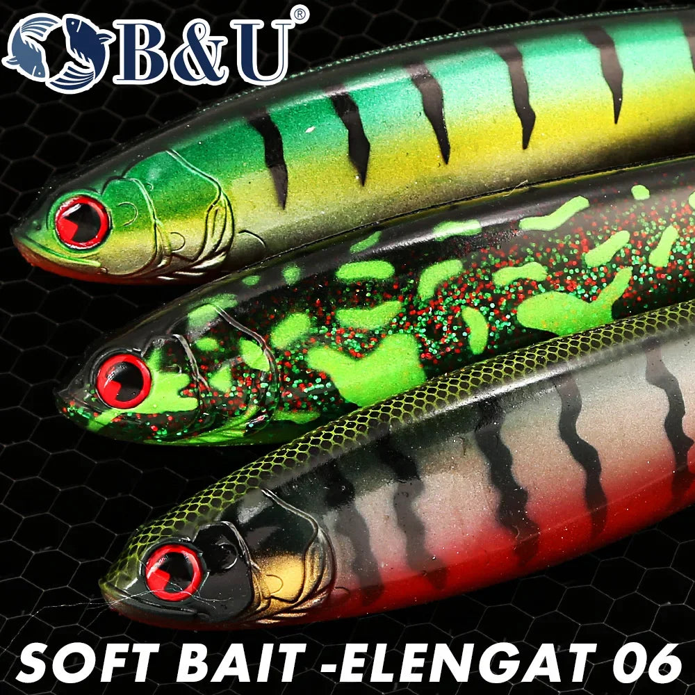 B&U Soft Swimbait 21cm 73g Paddle Tail Lure – Bass Pike Musky Soft Swimbait Lure P3