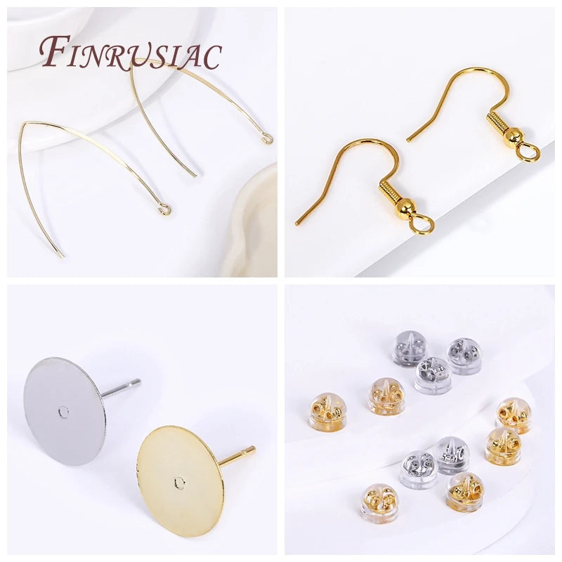 18K Gold Plated Earring Settings & Findings – DIY Jewelry Kit Earring Findings P3