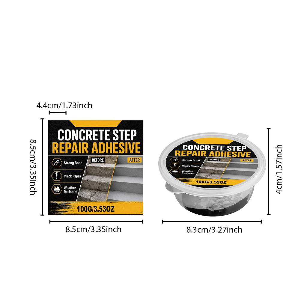 Concrete Step Repair Epoxy Paste | High-Strength Crack Filler Concrete Repair Adhesive P3 100g Boxed