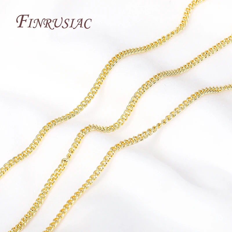 18K Gold Plated 2.7mm Link Chain – Bulk DIY Jewelry Making Jewelry Making Chain P3