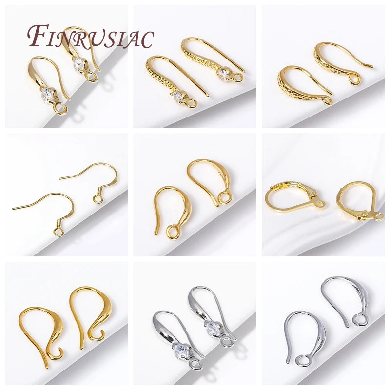 18K Gold Plated French Lever-Back Earring Hooks – DIY Findings Earring Hook Findings P3