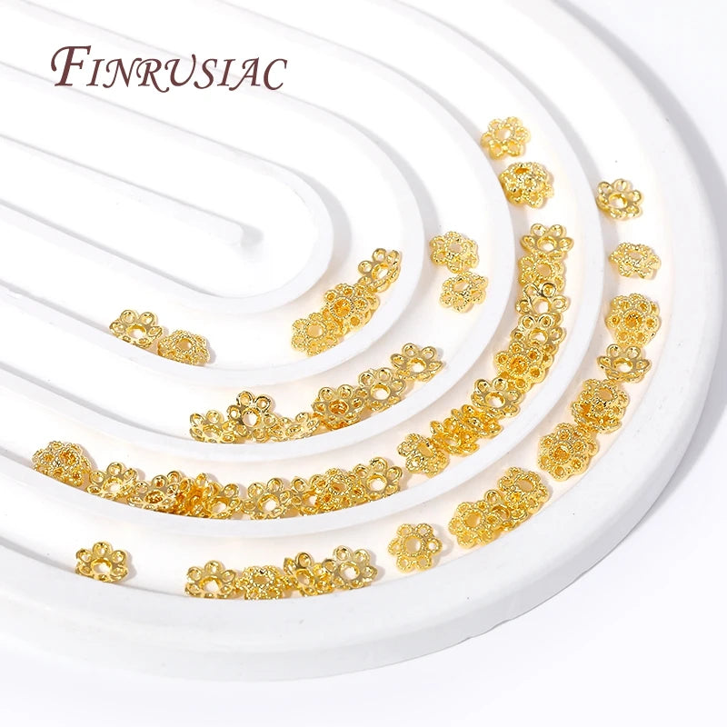 18K Gold Plated Filigree Flower Bead Caps – DIY Jewelry Making Jewelry Bead Caps P3