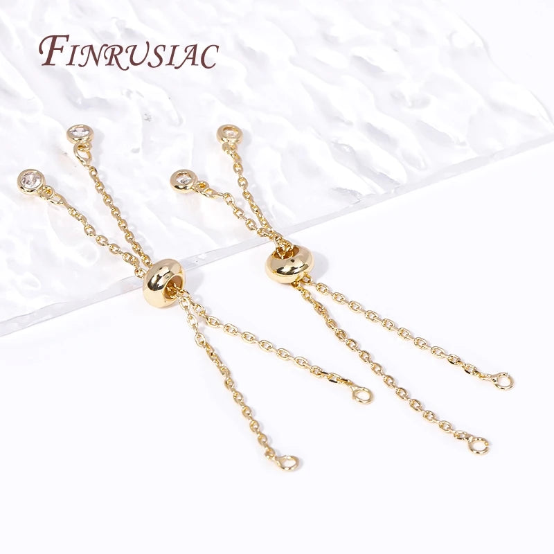 14K Gold Plated Adjustable Extender Chain – Necklace & Bracelet Jewelry Extender Chain P3