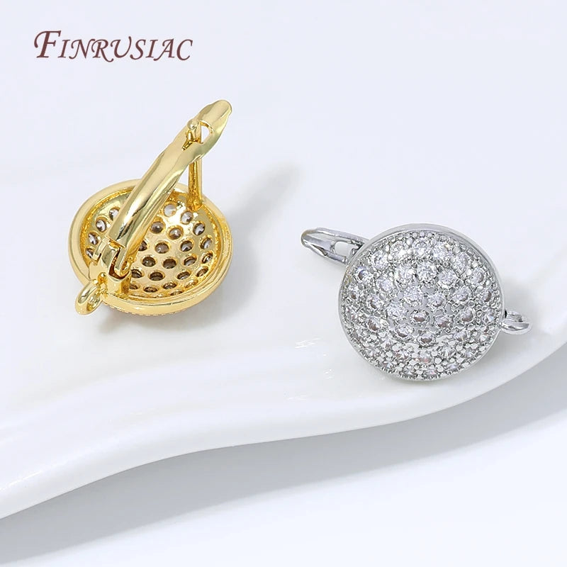18K Gold Plated CZ Leverback Earring Findings for DIY Jewelry Earring Clasp Findings P3