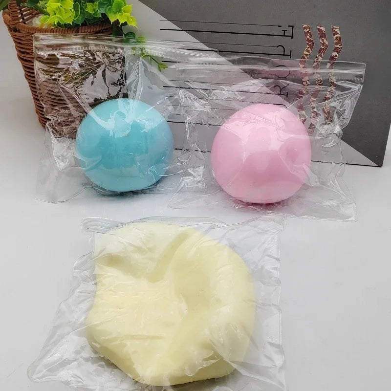 Giant Fluid Cheese Ball Slow Rebound Squeeze Toy 9cm Squeeze Fidget Toy P3