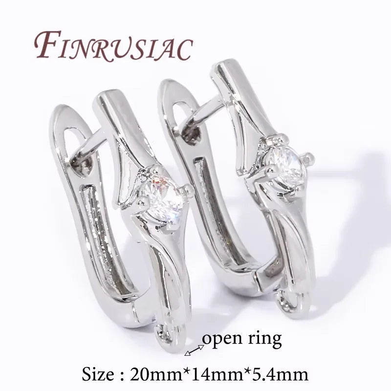 18K Gold Plated Earring Hook Clasps | DIY Jewelry Findings Earring Hook Clasps P3 Rhodium Plated 1 pair