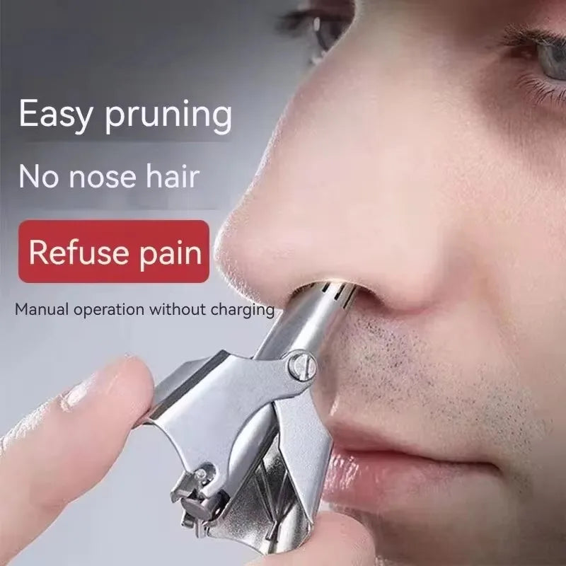 Manual Nose & Ear Hair Trimmer – 360° Rotating Stainless Steel Nose Hair Trimmer P3