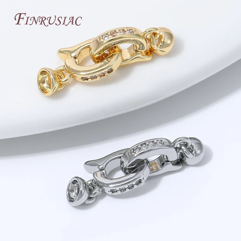 18K Gold Plated Rhinestone Crystal Clasp – DIY Jewelry Findings Jewelry Clasp Findings P3