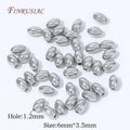 18K Gold Plated Oval Rice Spacer Beads | DIY Jewelry Making Jewelry Spacer Beads P3 Rhodium Plated 20pcs