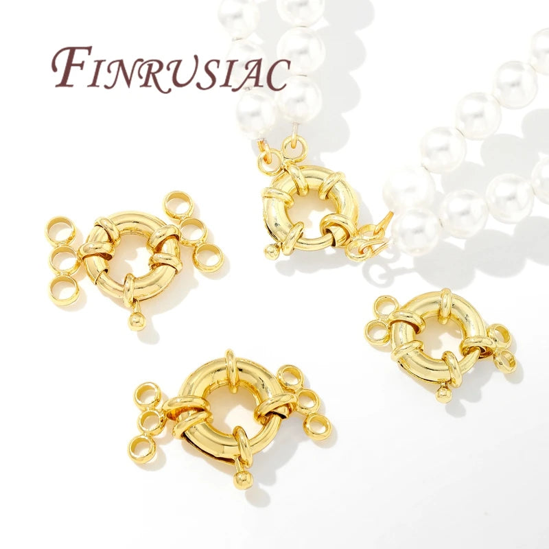 18K Gold Plated Round Spring Clasps – DIY Jewelry Findings Jewelry Findings P3