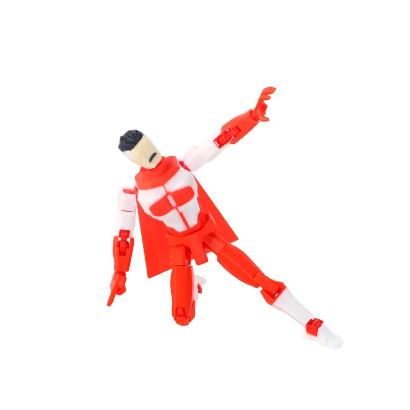 3D Printed Movable Hero Figure | Striped Mark Collectible Collectible Action Figure P3 Hero Mark