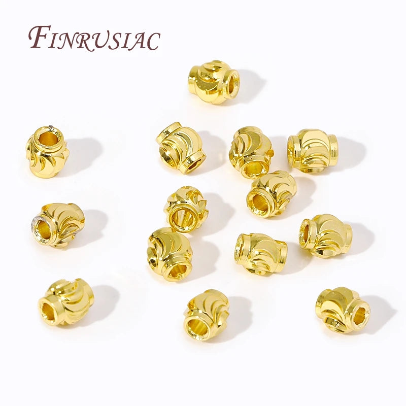 18K Gold Plated Lantern Spacer Beads – DIY Bracelet Jewelry Jewelry Spacer Beads P3