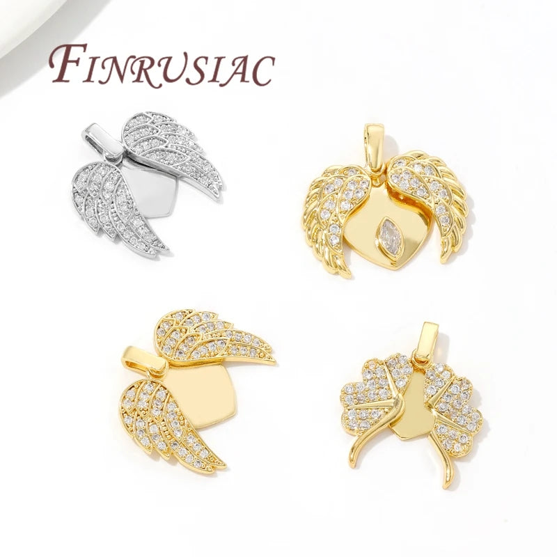 18K Gold Plated Zircon Heart Charm Pendants | DIY Jewelry Making Jewelry Charm Pendant P3