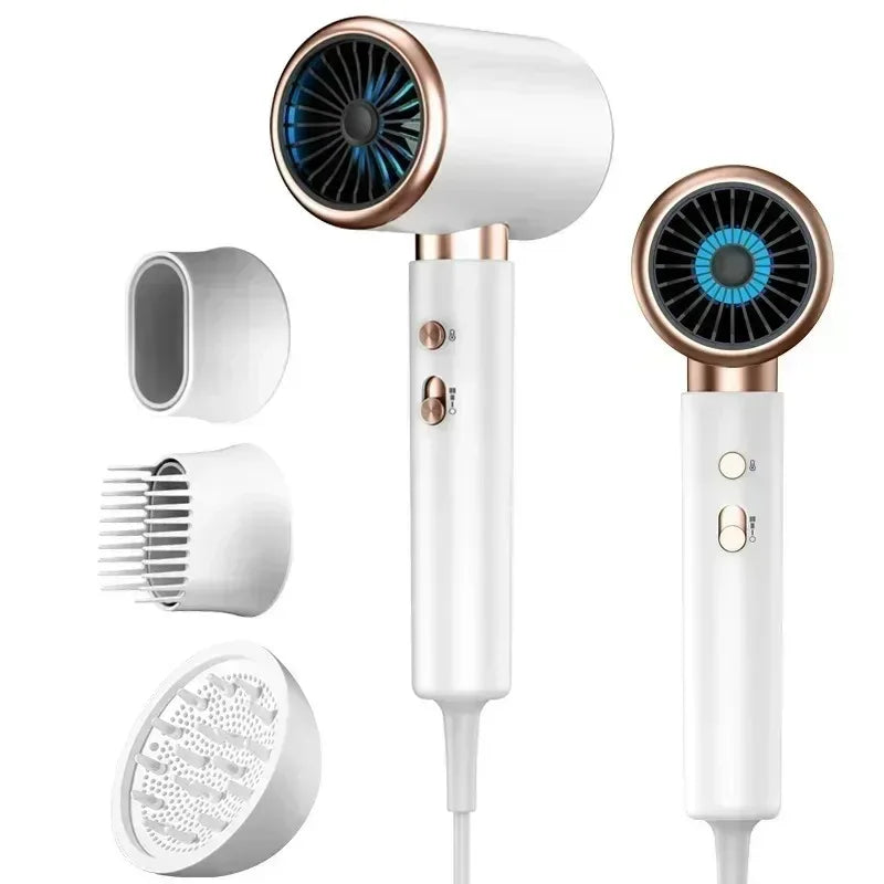 NOCCLILI 2000W Ionic Hair Dryer – Low Noise 3 Speed Lightweight Ionic Hair Dryer P3 White