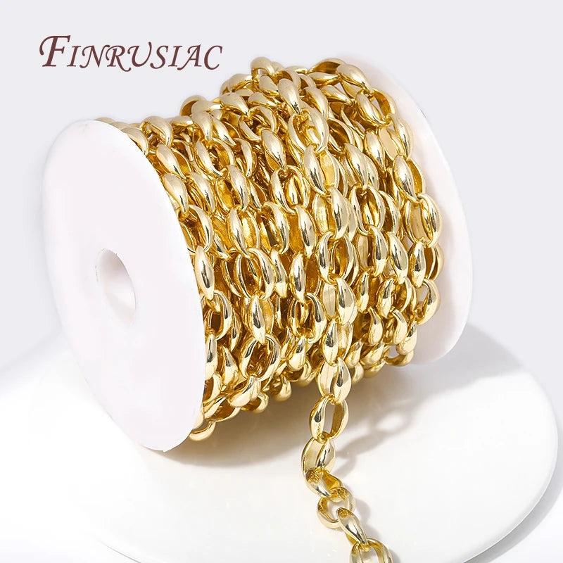 14K Gold Plated Brass Chain – DIY Necklace Jewelry Making DIY Jewelry Chain P3