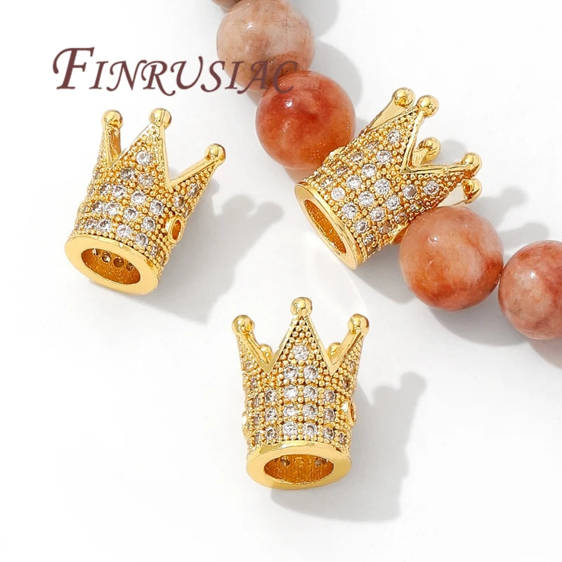 18K Gold Plated 9mm Crown Spacer Beads | DIY Jewelry Making Jewelry Spacer Beads P3